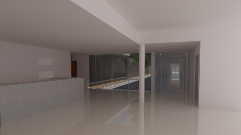 Pasillo de acceso a las habitaciones